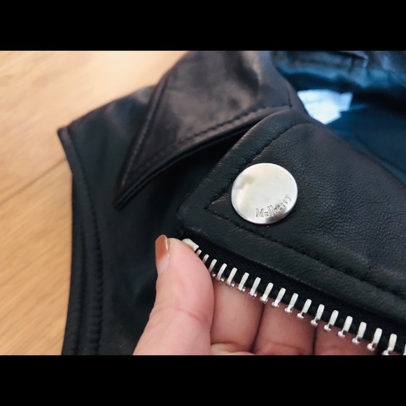 Mulberry Cathlyn leather moto vest